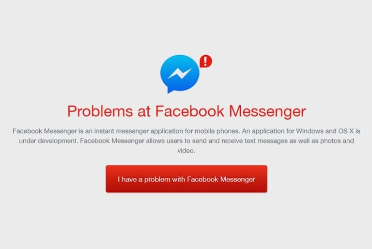 facebook messenger is down right now