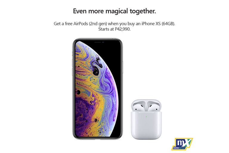 iPhone Xs, iPhone Xs Max comes with free AirPods at MemoXpress