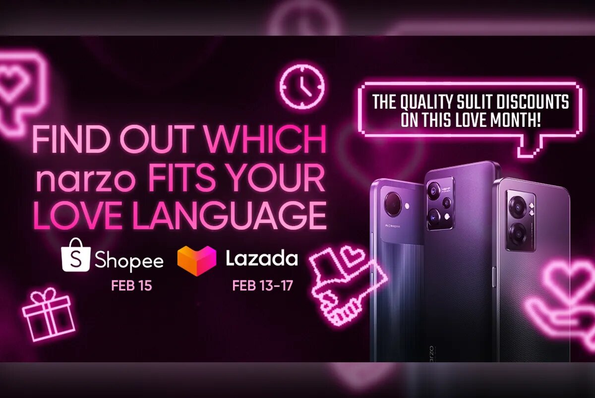 narzo offers deals and discounts with Valentine's promo